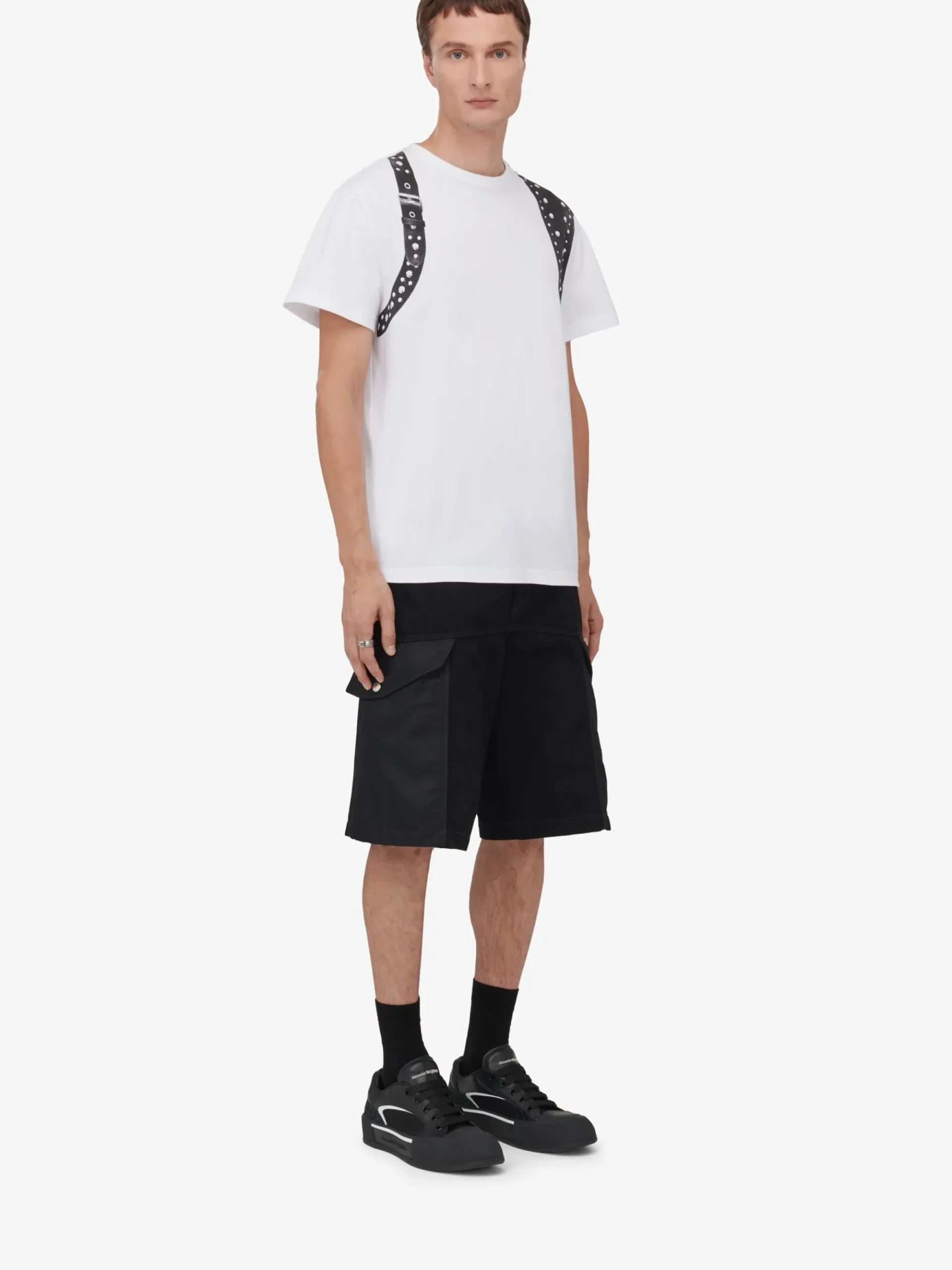 Men's Studded Harness T-shirt in >Alexander McQueen Outlet