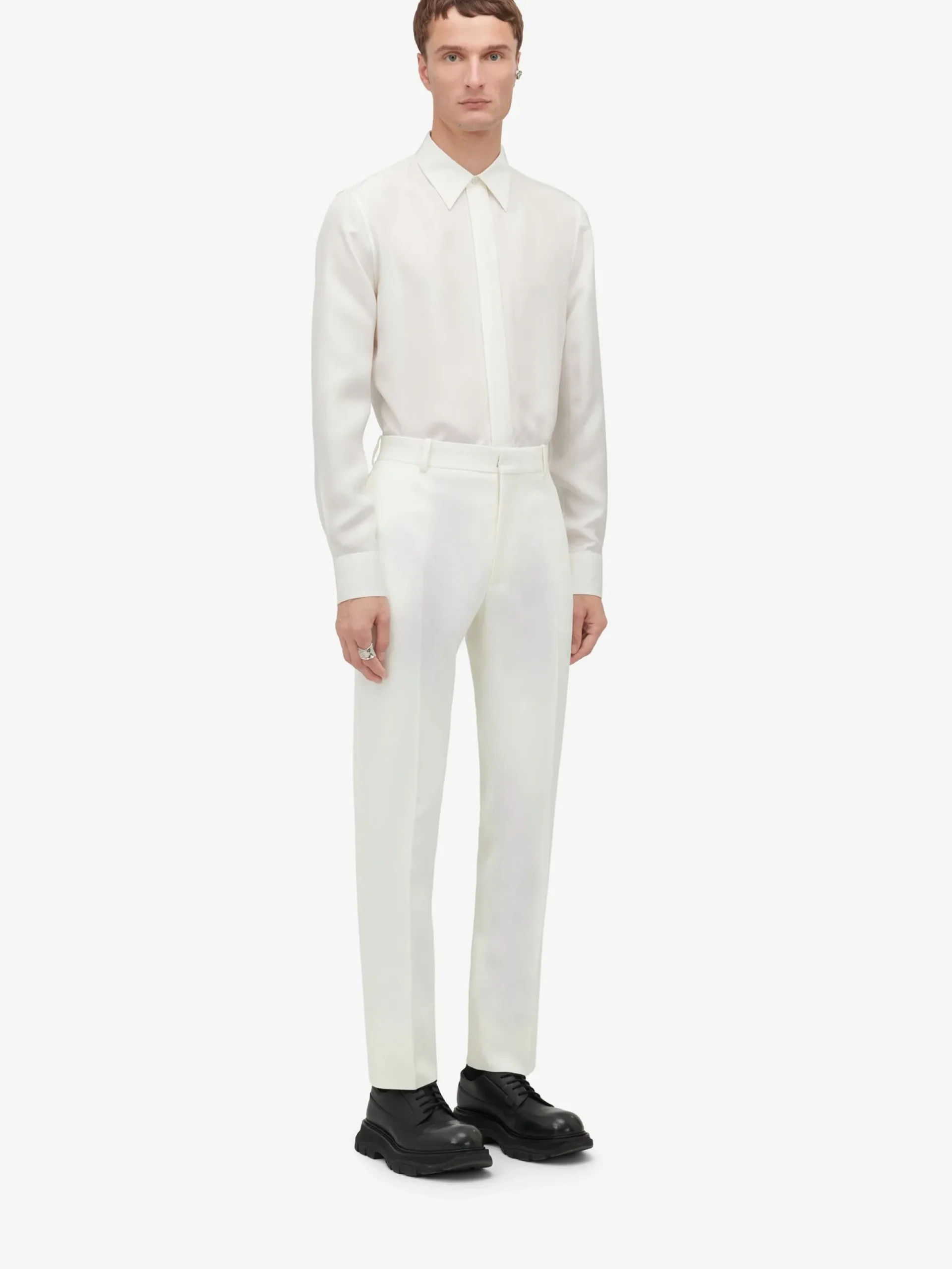 Men's Tailored Cigarette Trousers in >Alexander McQueen Shop