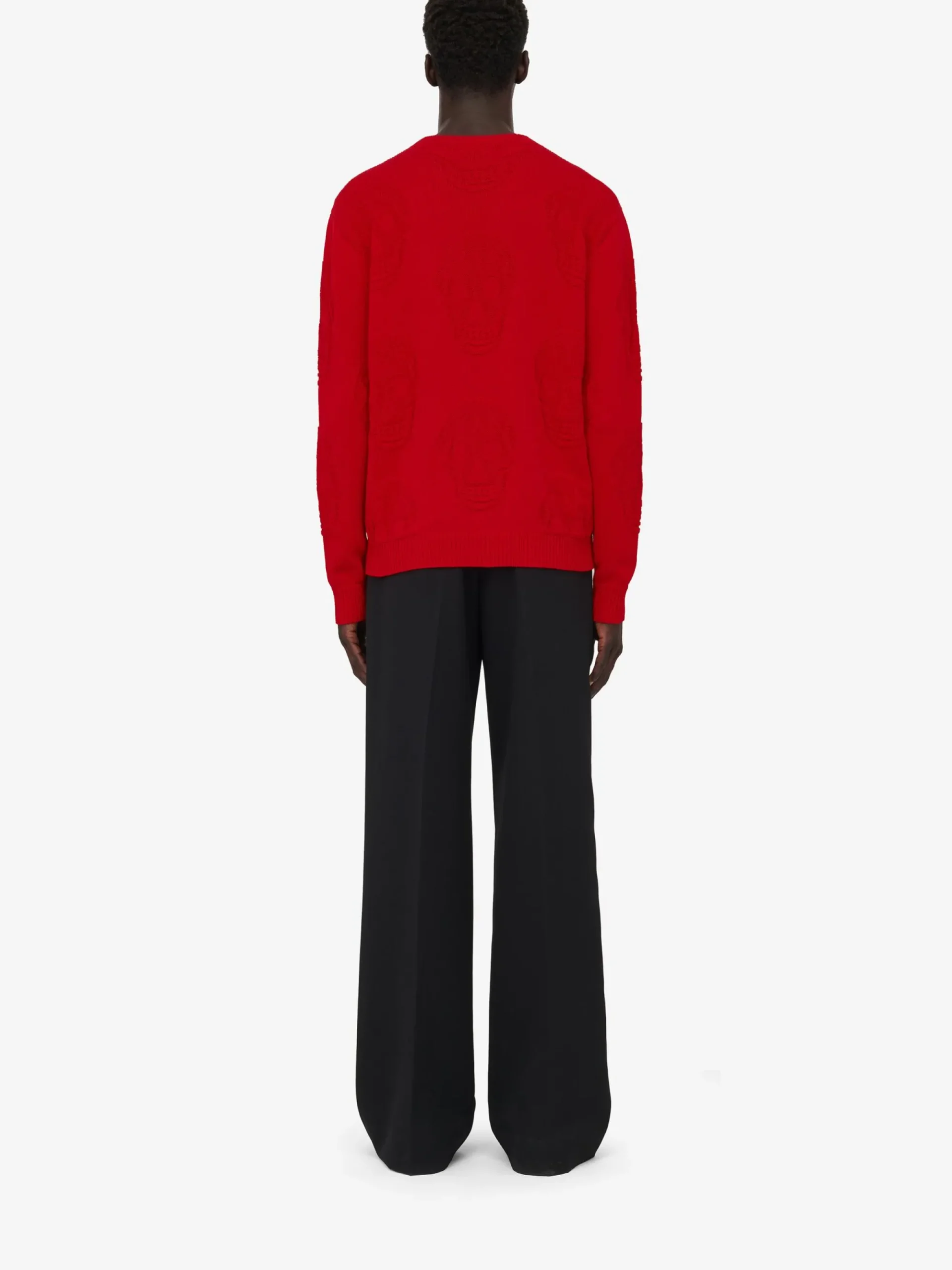 Men's Textured Skull Jumper in >Alexander McQueen Best Sale