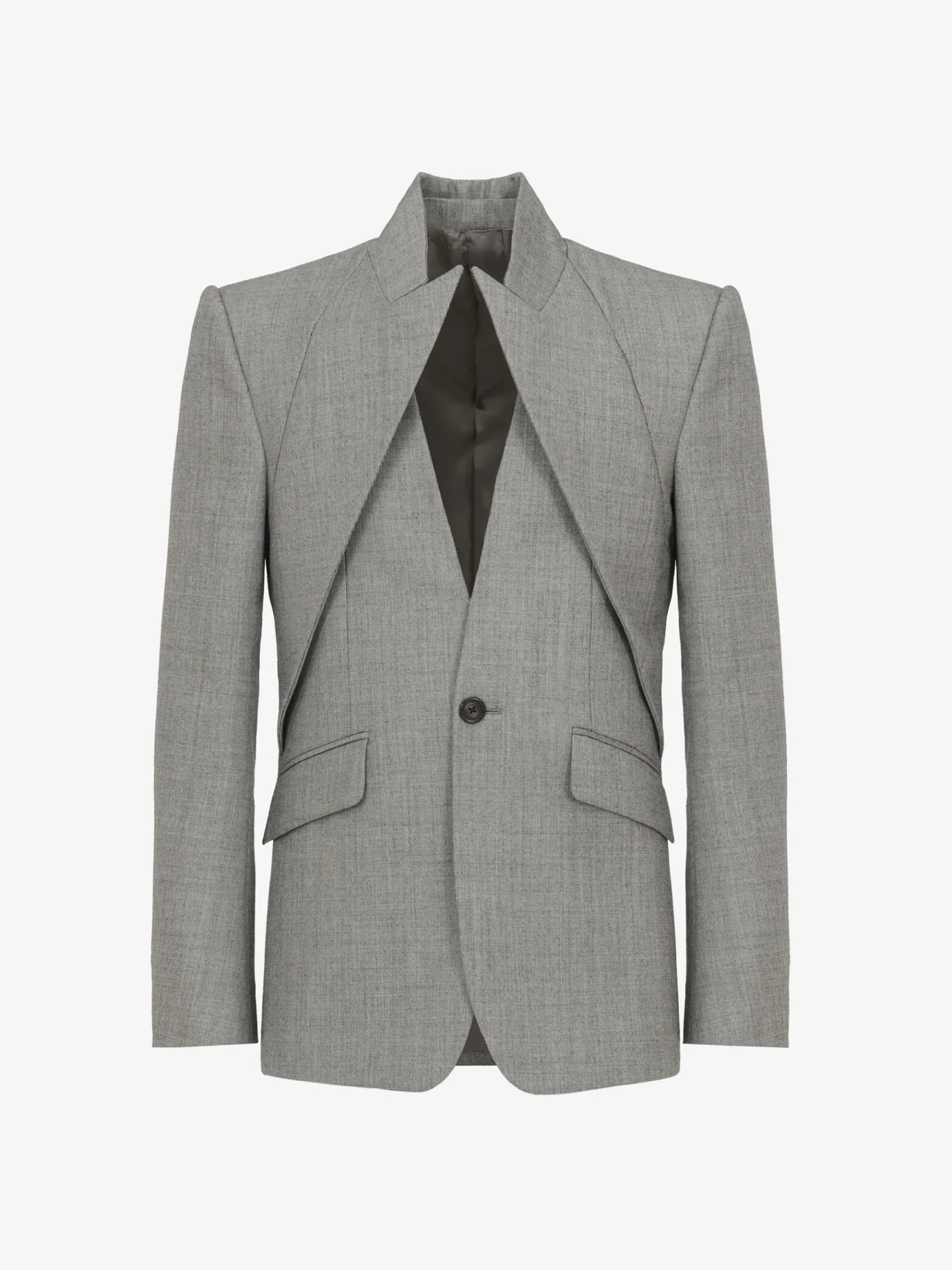 Men's Twisted Lapel Single-breasted Jacket in >Alexander McQueen Best