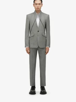 Men's Twisted Lapel Single-breasted Jacket in >Alexander McQueen Best
