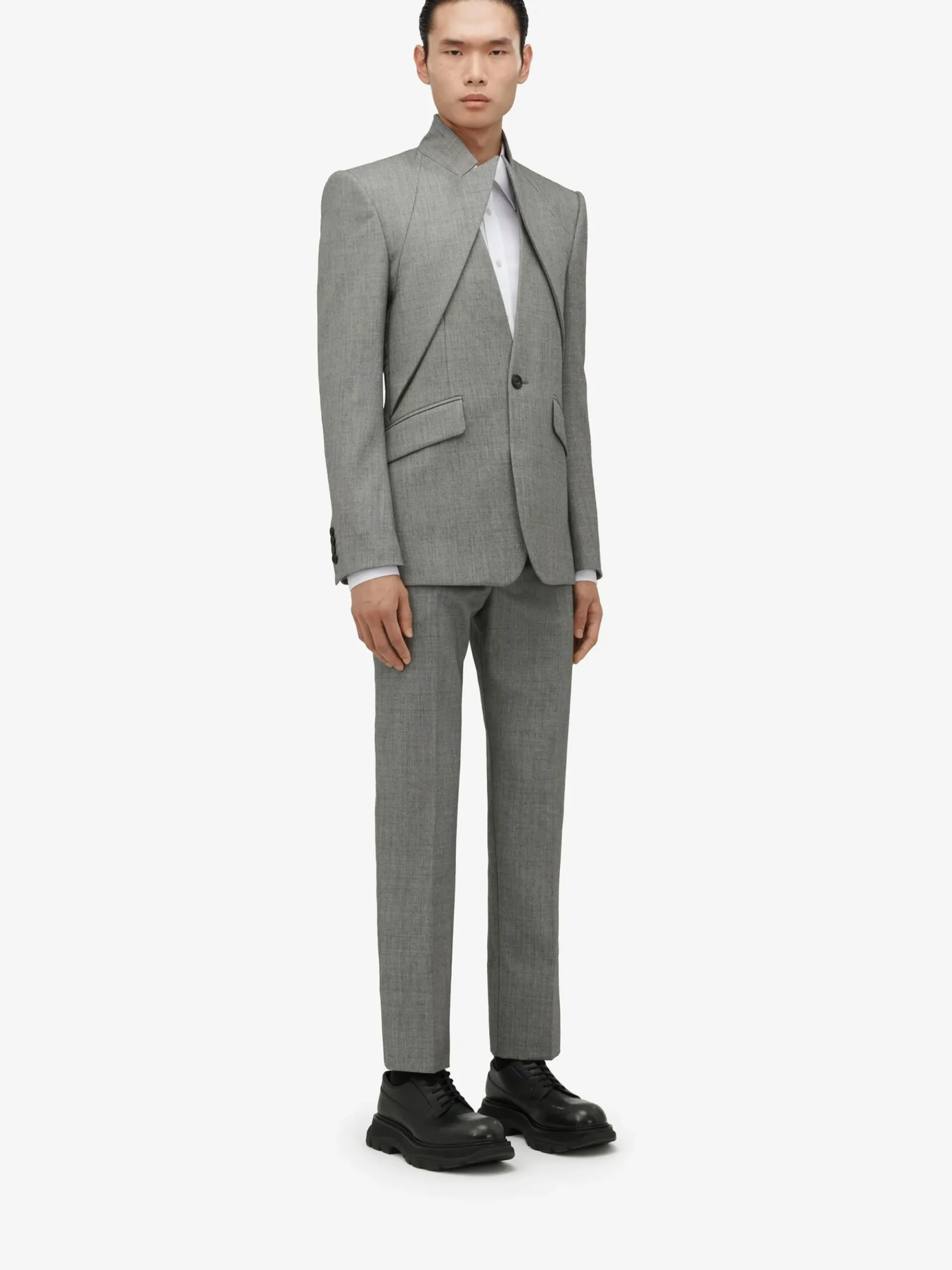 Men's Twisted Lapel Single-breasted Jacket in >Alexander McQueen Best