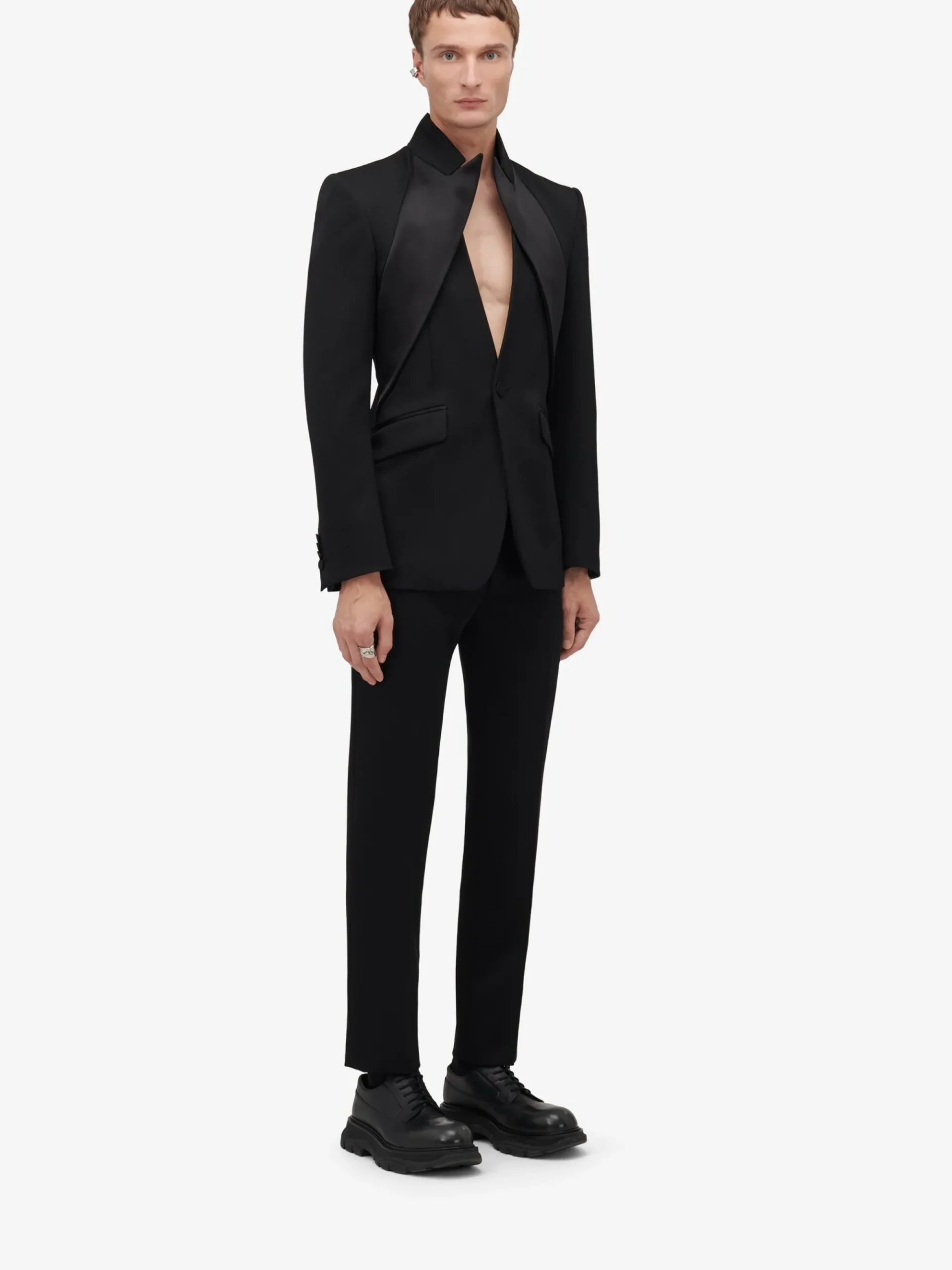 Men's Twisted Lapel Tuxedo Jacket in >Alexander McQueen Store