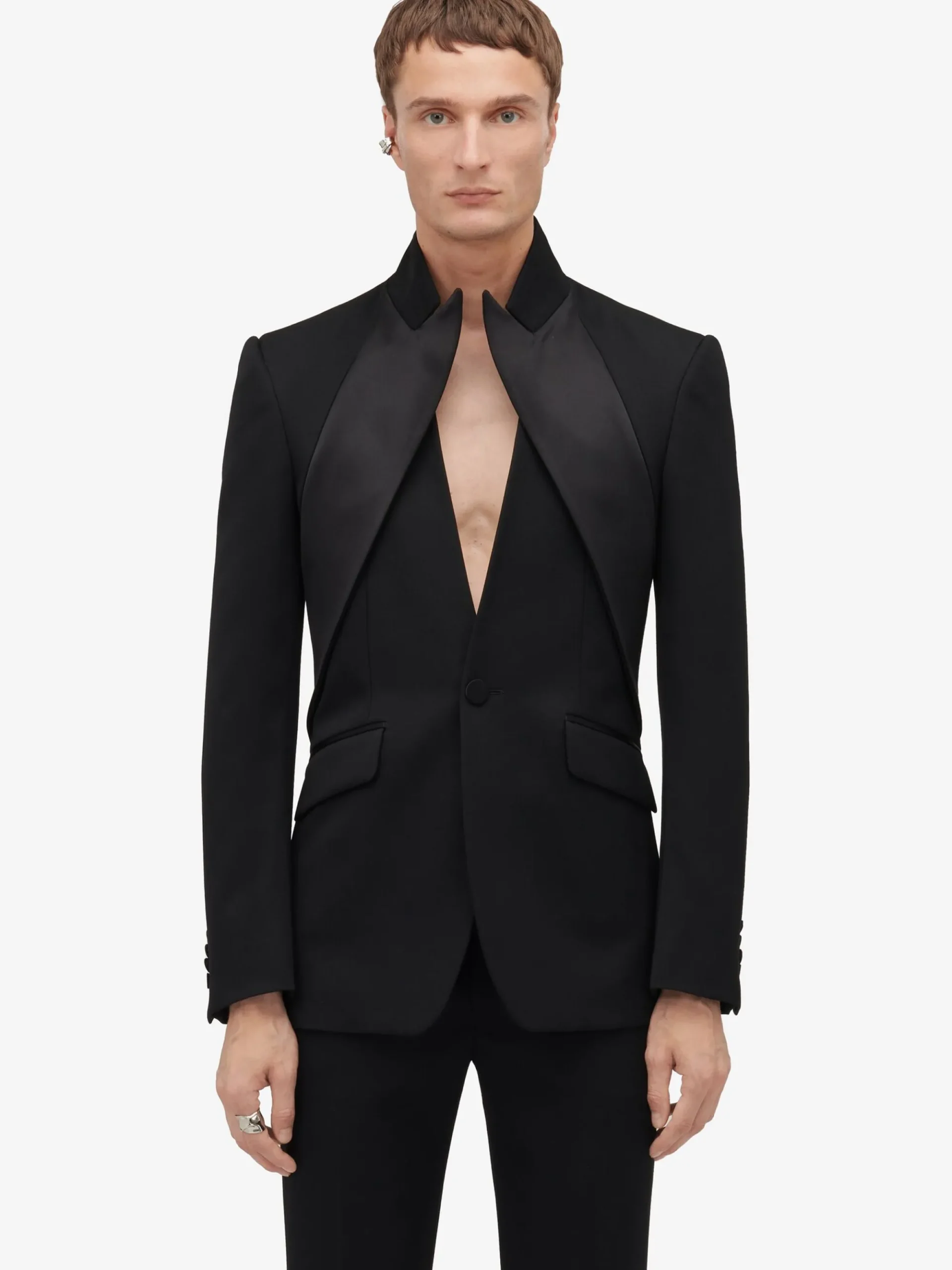 Men's Twisted Lapel Tuxedo Jacket in >Alexander McQueen Store