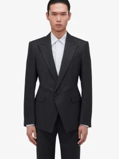 Men's Twisted Waist Single-breasted Jacket in ><noscript><img width=