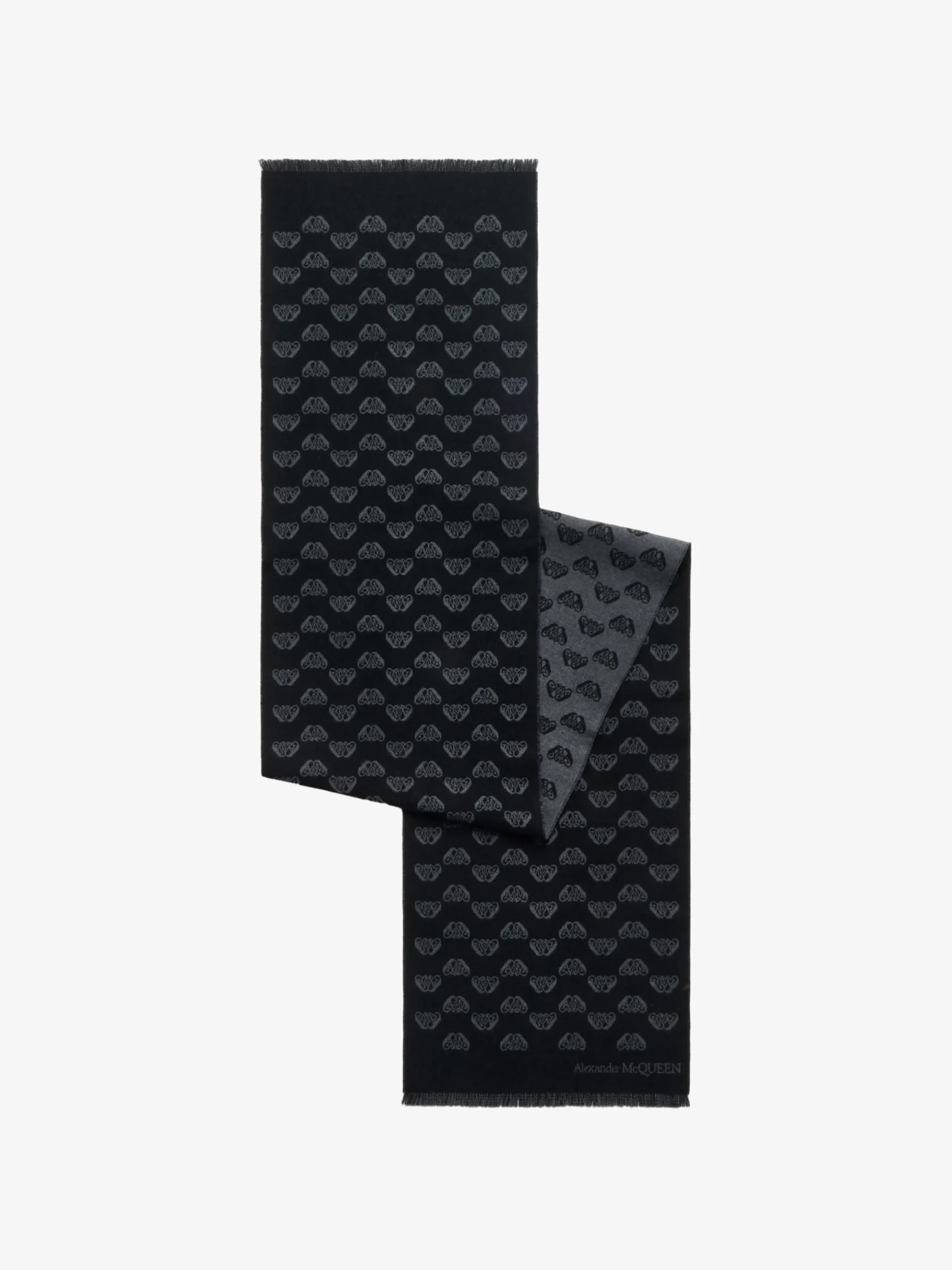 Men's Up-and-down Seal Logo Scarf in >Alexander McQueen Outlet