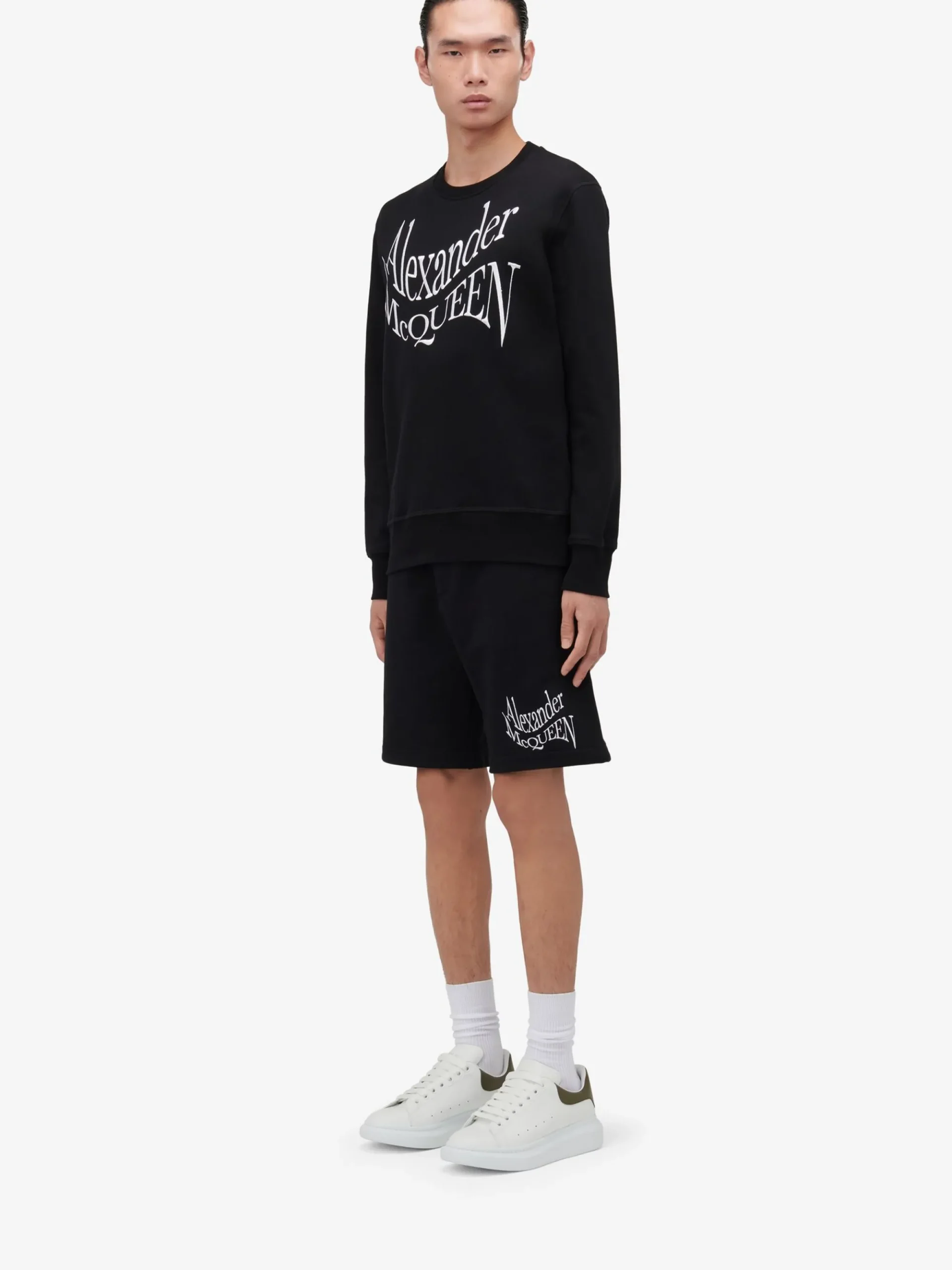 Men's Warped Logo Shorts in >Alexander McQueen Clearance