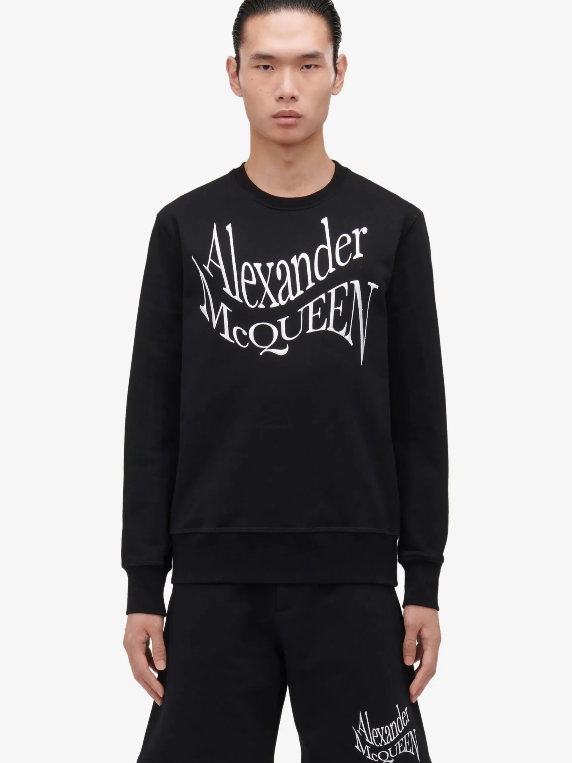 Men's Warped Logo Shorts in >Alexander McQueen Clearance