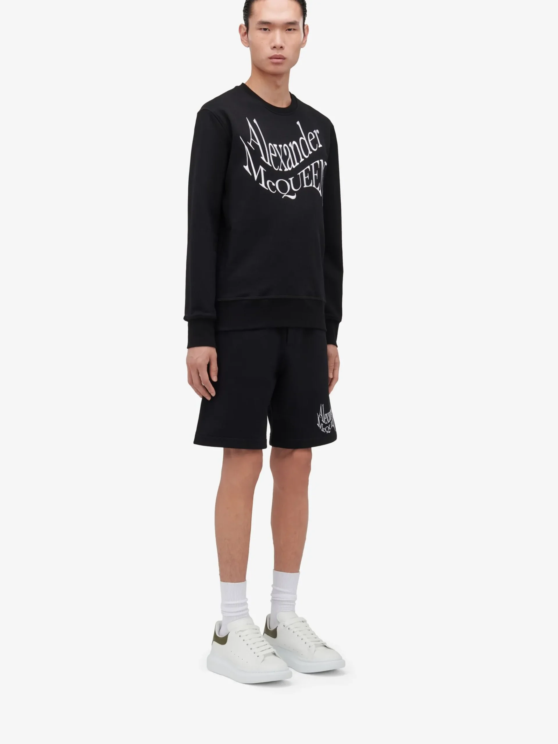 Men's Warped Logo Sweatshirt in >Alexander McQueen Cheap