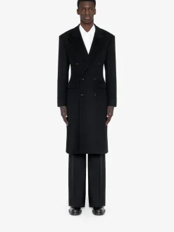 Men's Wide Shoulder Fitted Coat in >Alexander McQueen Hot