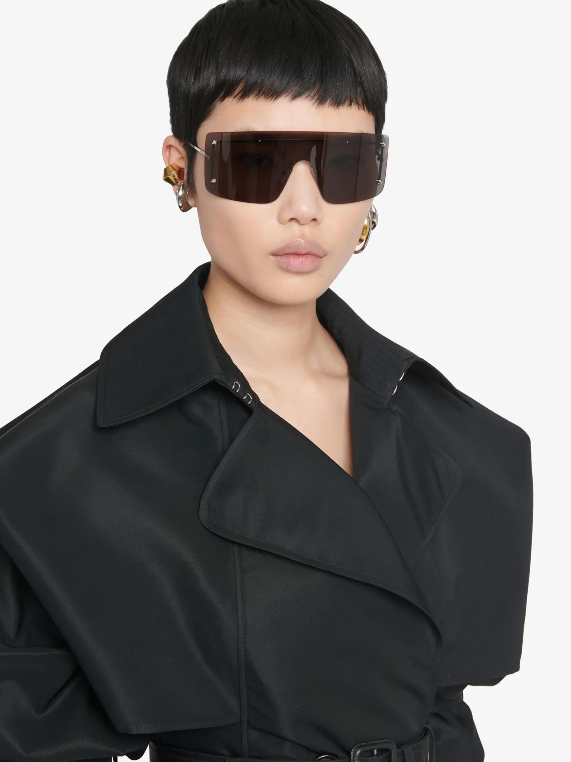 Spike Studs Mask Sunglasses in >Alexander McQueen Flash Sale
