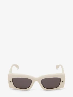 Spike Studs Rectangular Sunglasses in >Alexander McQueen Cheap