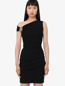 Women's Asymmetric Crystal Knot Cocktail Dress in ><noscript><img width=