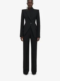 Women's Asymmetric Tailored Jacket in >Alexander McQueen Shop