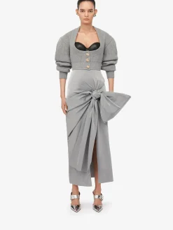 Women's Bow Detail Slim Skirt in >Alexander McQueen Store