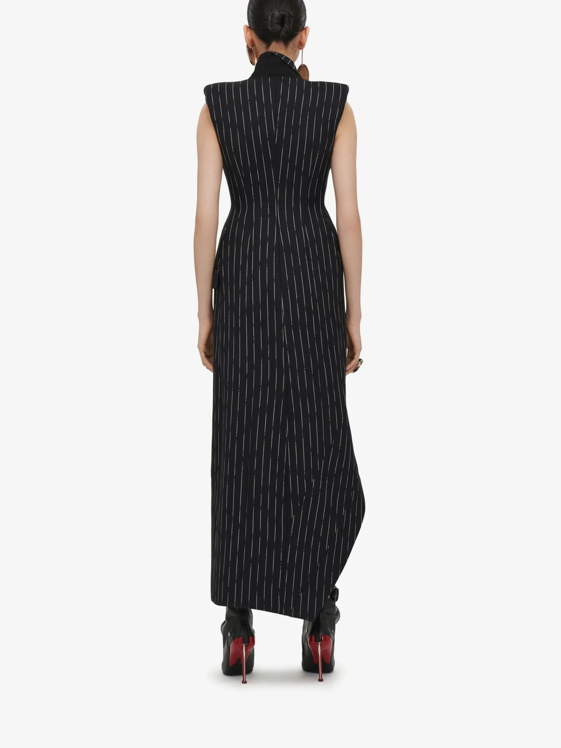 Women's Broken Pinstripe Tailored Dress in >Alexander McQueen Flash Sale