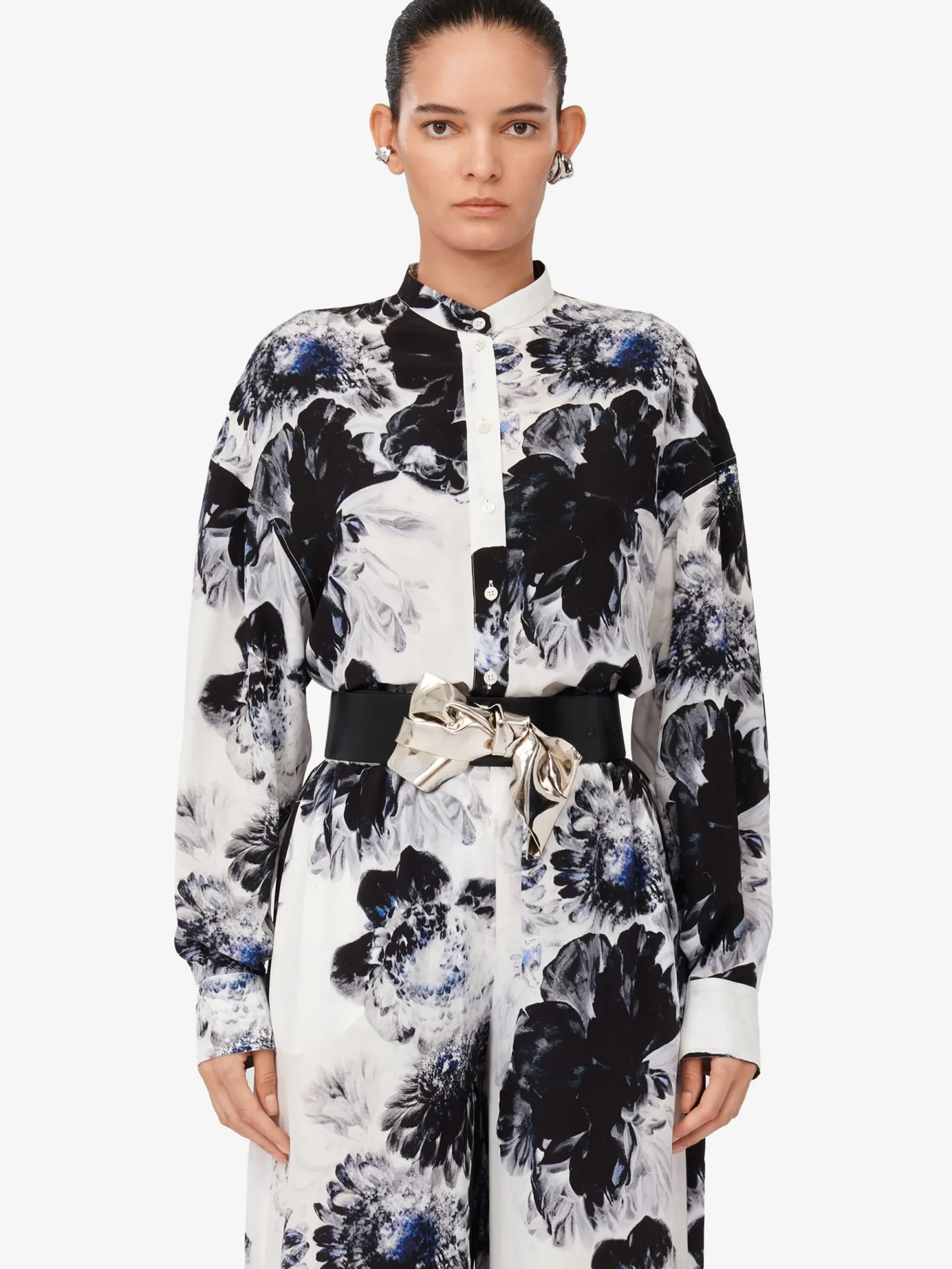 Women's Chiaroscuro Cocoon Sleeve Shirt in >Alexander McQueen Store