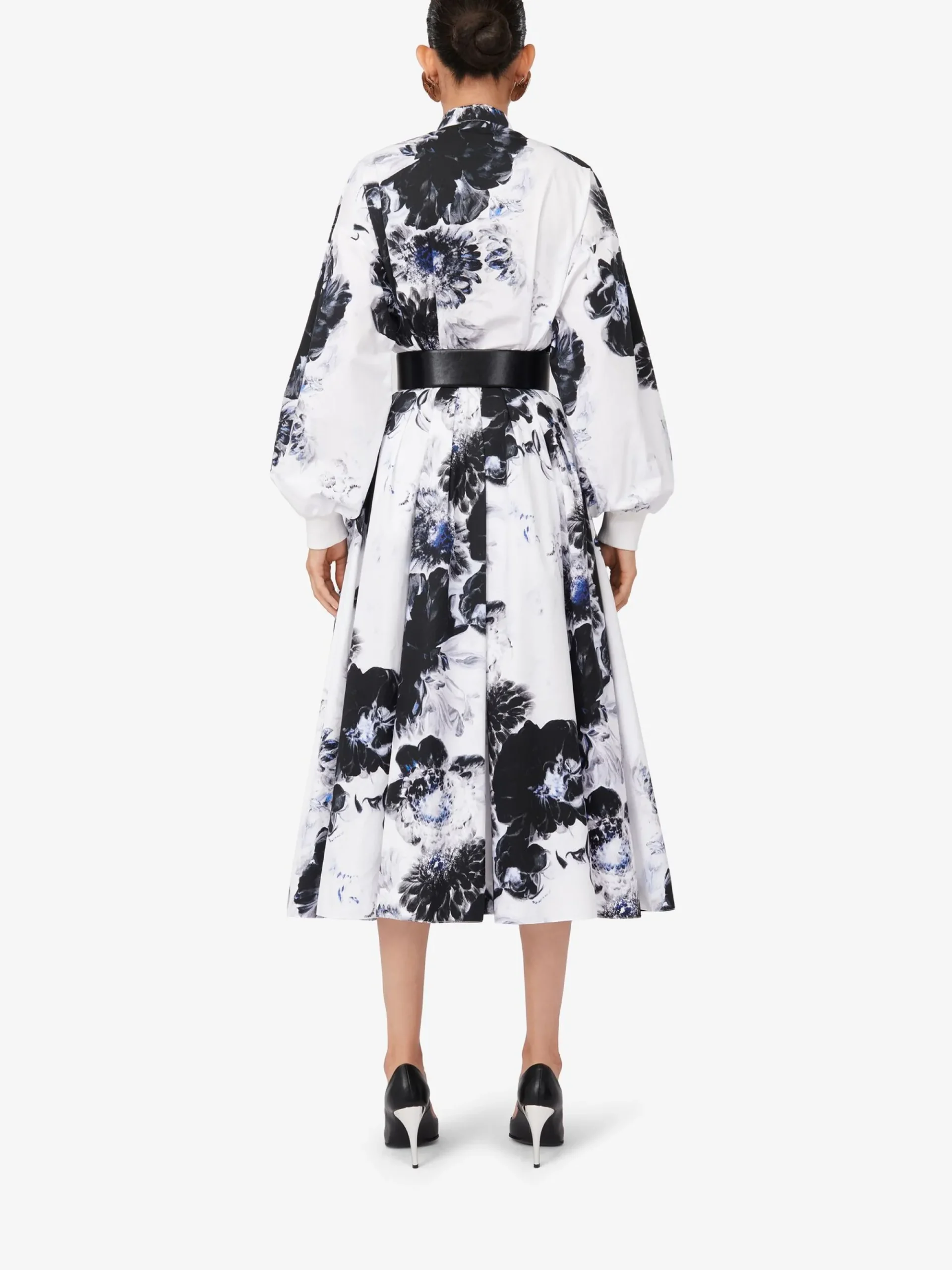 Women's Chiaroscuro Pleated Midi Skirt in >Alexander McQueen Cheap