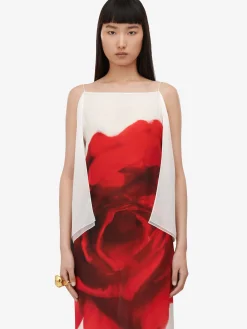 Women's Chiffon Bleeding Rose Slip Dress in ><noscript><img width=