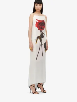 Women's Chiffon Shadow Rose Slip Dress in ><noscript><img width=