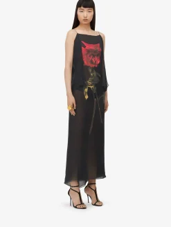 Women's Chiffon Shadow Rose Slip Dress in ><noscript><img width=
