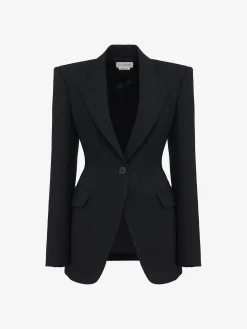 Women's Corset Detail Jacket in >Alexander McQueen Outlet