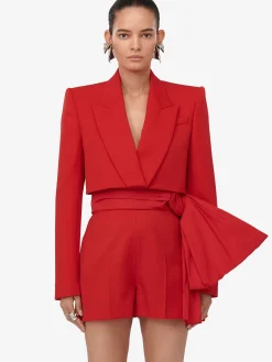 Women's Cropped Tuxedo Jacket in ><noscript><img width=