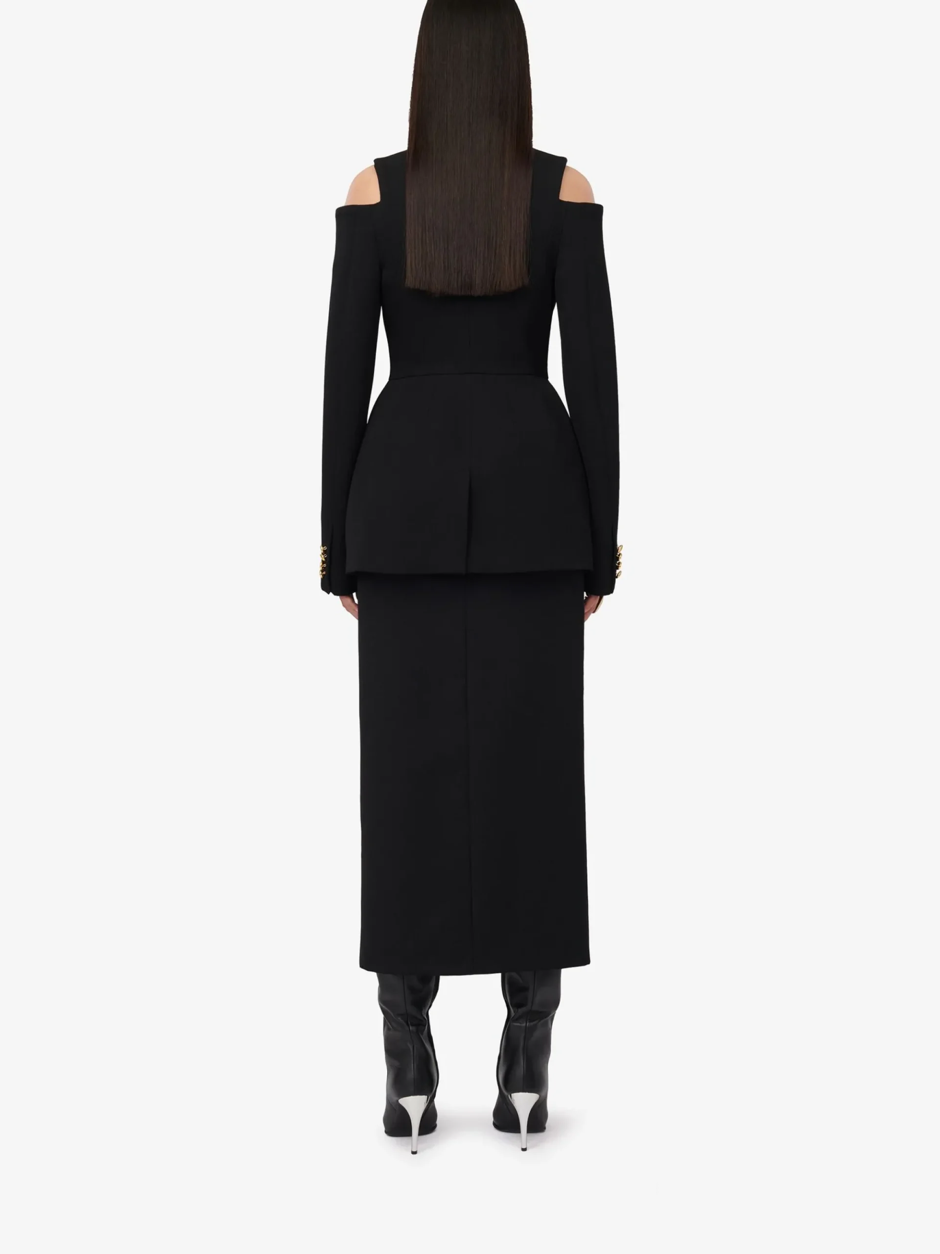 Women's Cut-out Double-breasted Military Jacket in >Alexander McQueen Shop