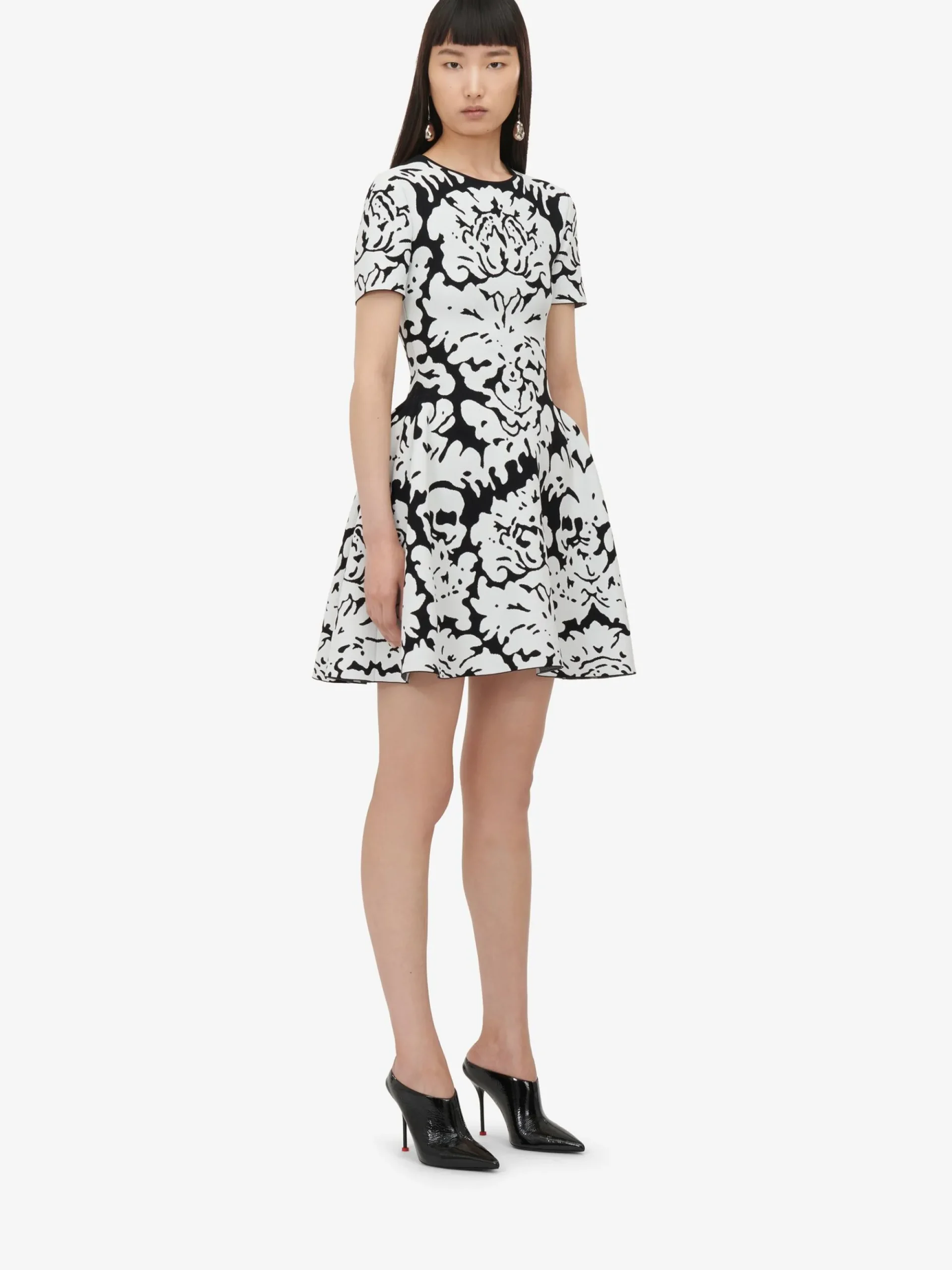 Women's Damask Jacquard Mini Dress in >Alexander McQueen Best Sale