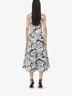 Women's Damask Midi Dress in ><noscript><img width=