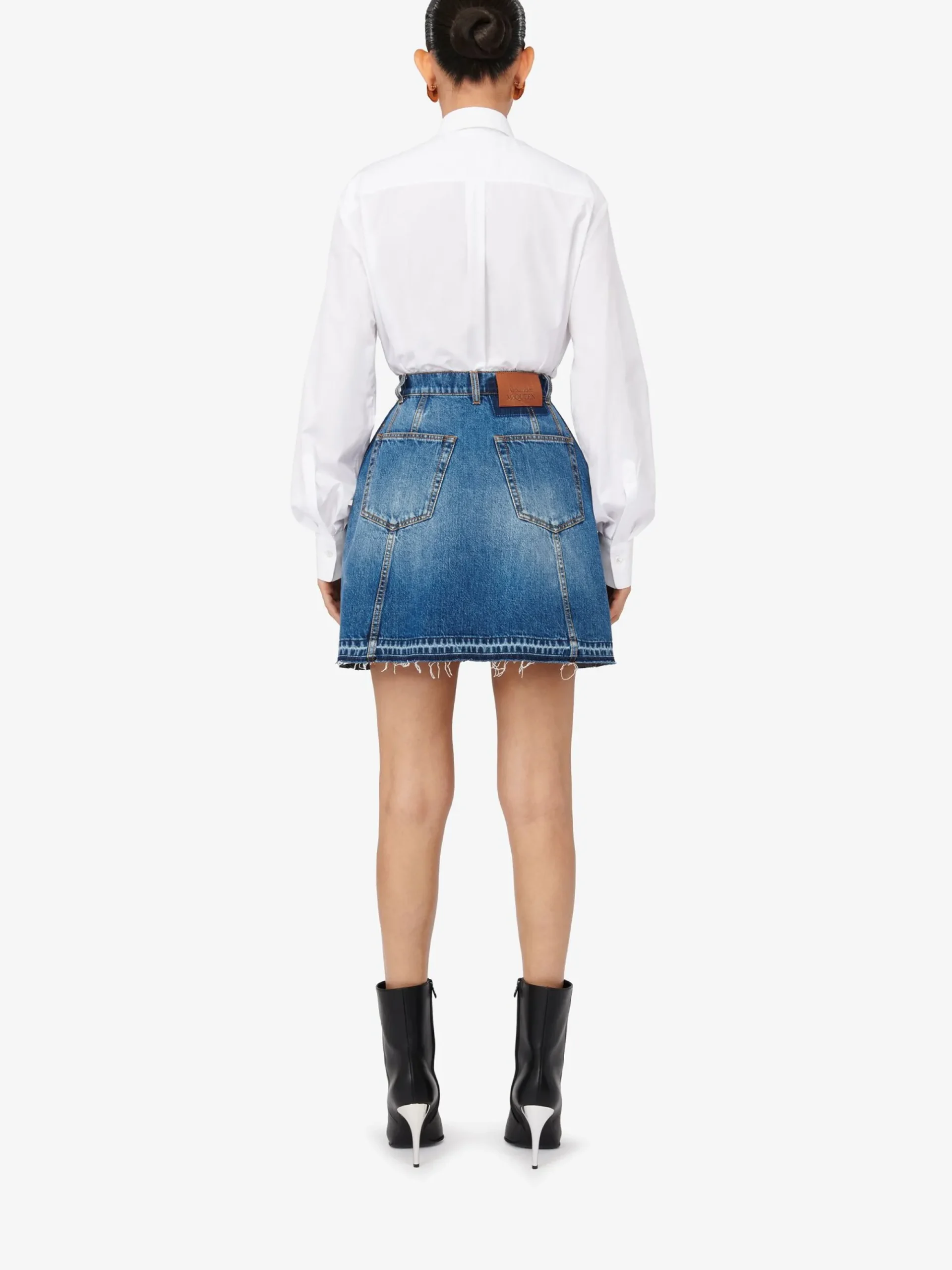 Women's Denim Mini Skirt in >Alexander McQueen Store