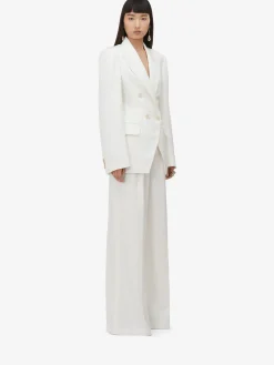 Women's Double Pleat Wide Leg Trousers in ><noscript><img width=