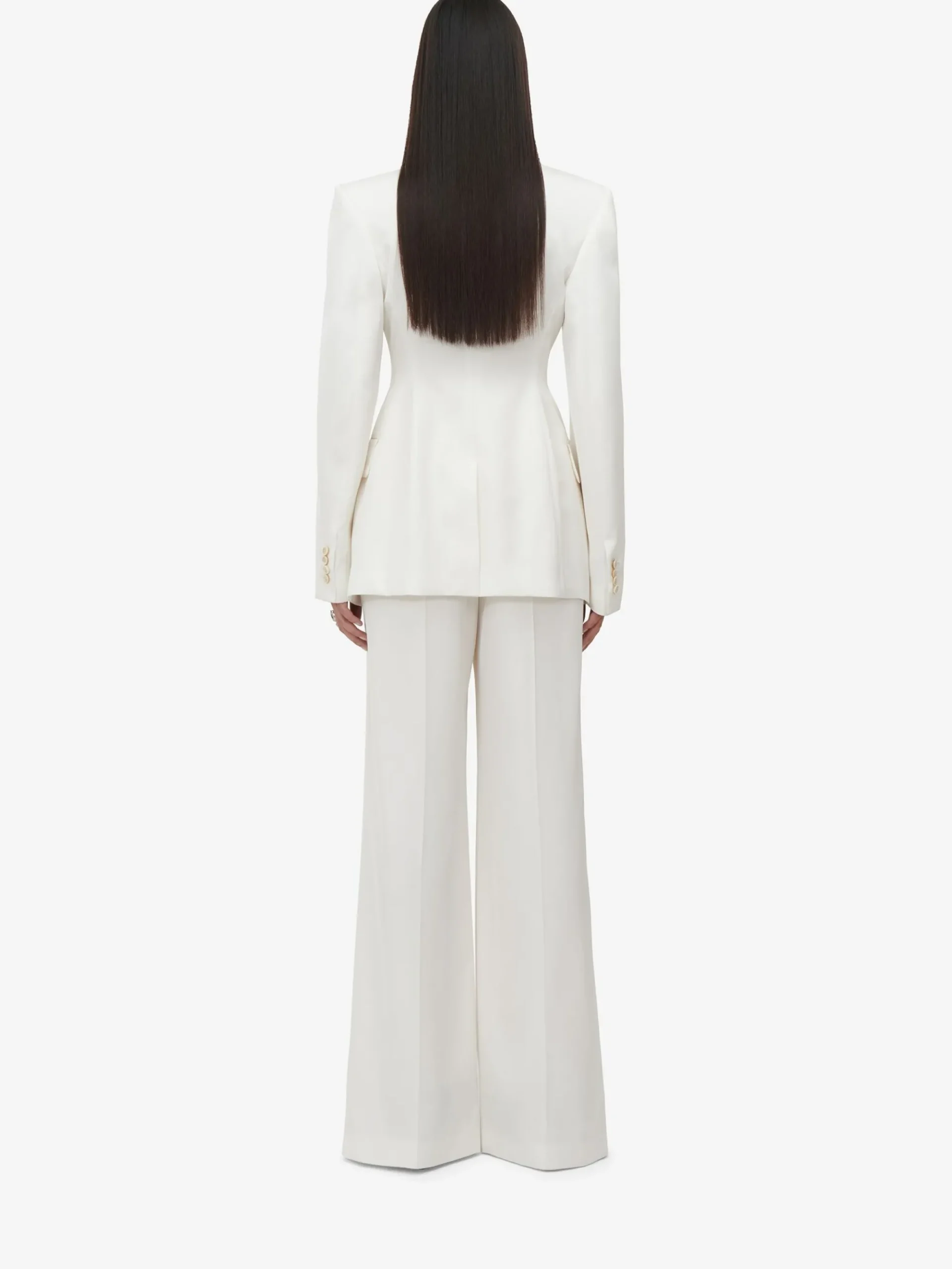 Women's Double Pleat Wide Leg Trousers in >Alexander McQueen Hot