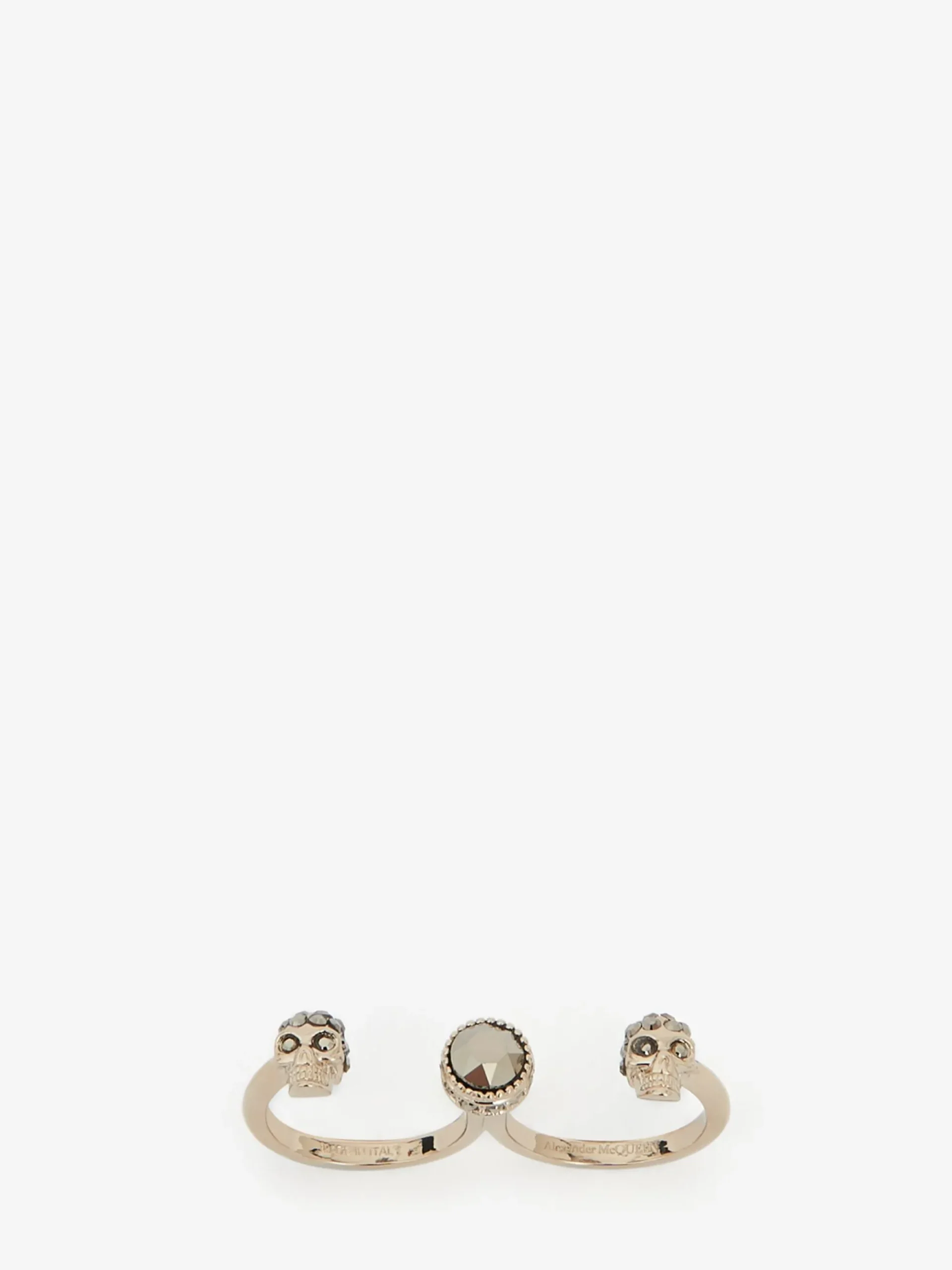 Women's Double Skull Ring in >Alexander McQueen New
