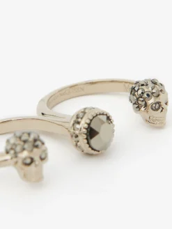 Women's Double Skull Ring in ><noscript><img width=