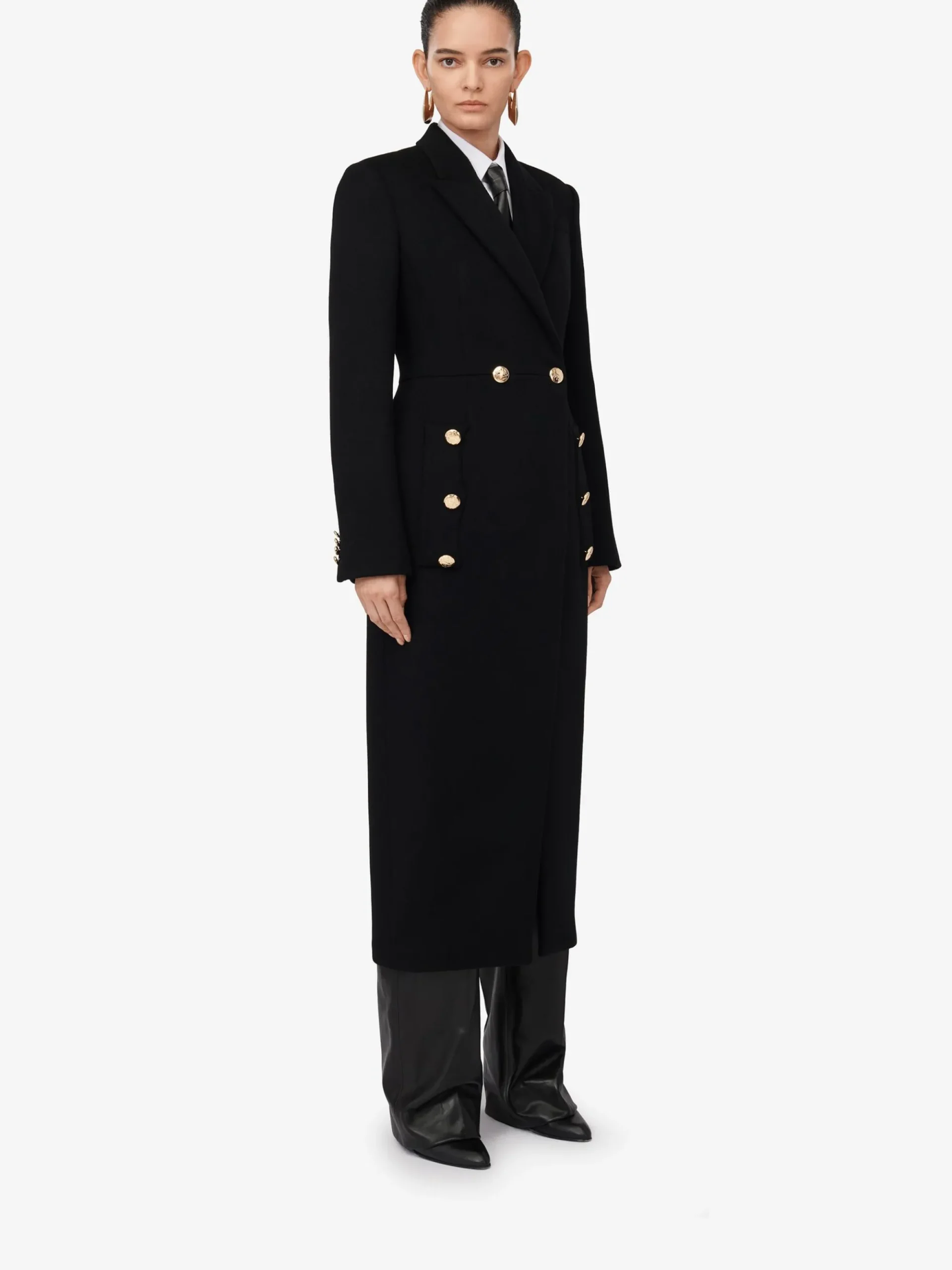 Women's Double-breasted Military Coat in >Alexander McQueen New