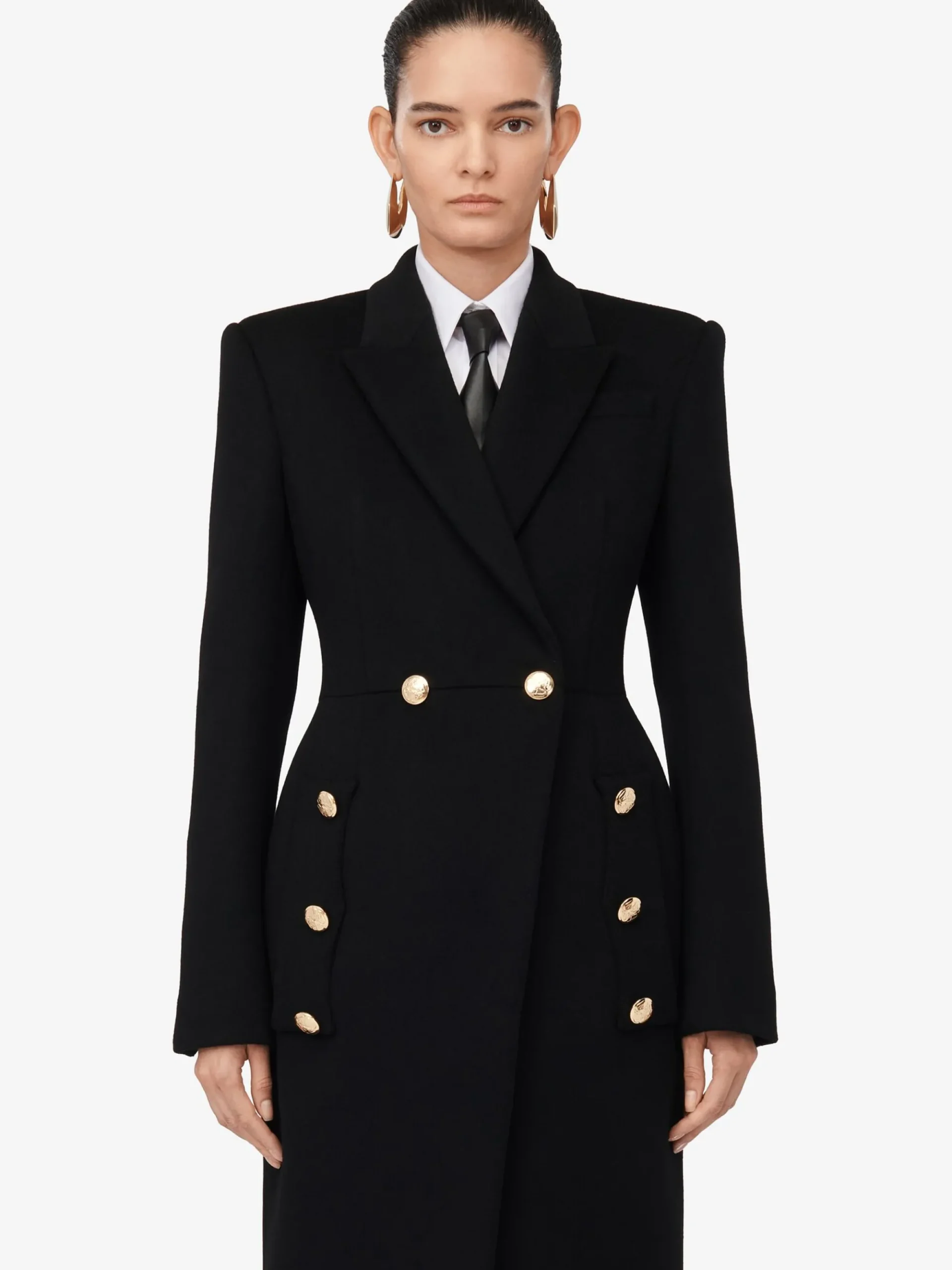 Women's Double-breasted Military Coat in >Alexander McQueen New
