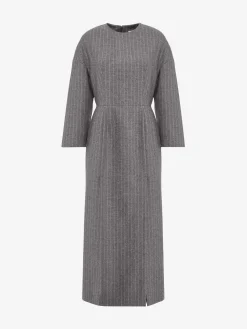 Women's Dropped Shoulder Pencil Dress in >Alexander McQueen Fashion
