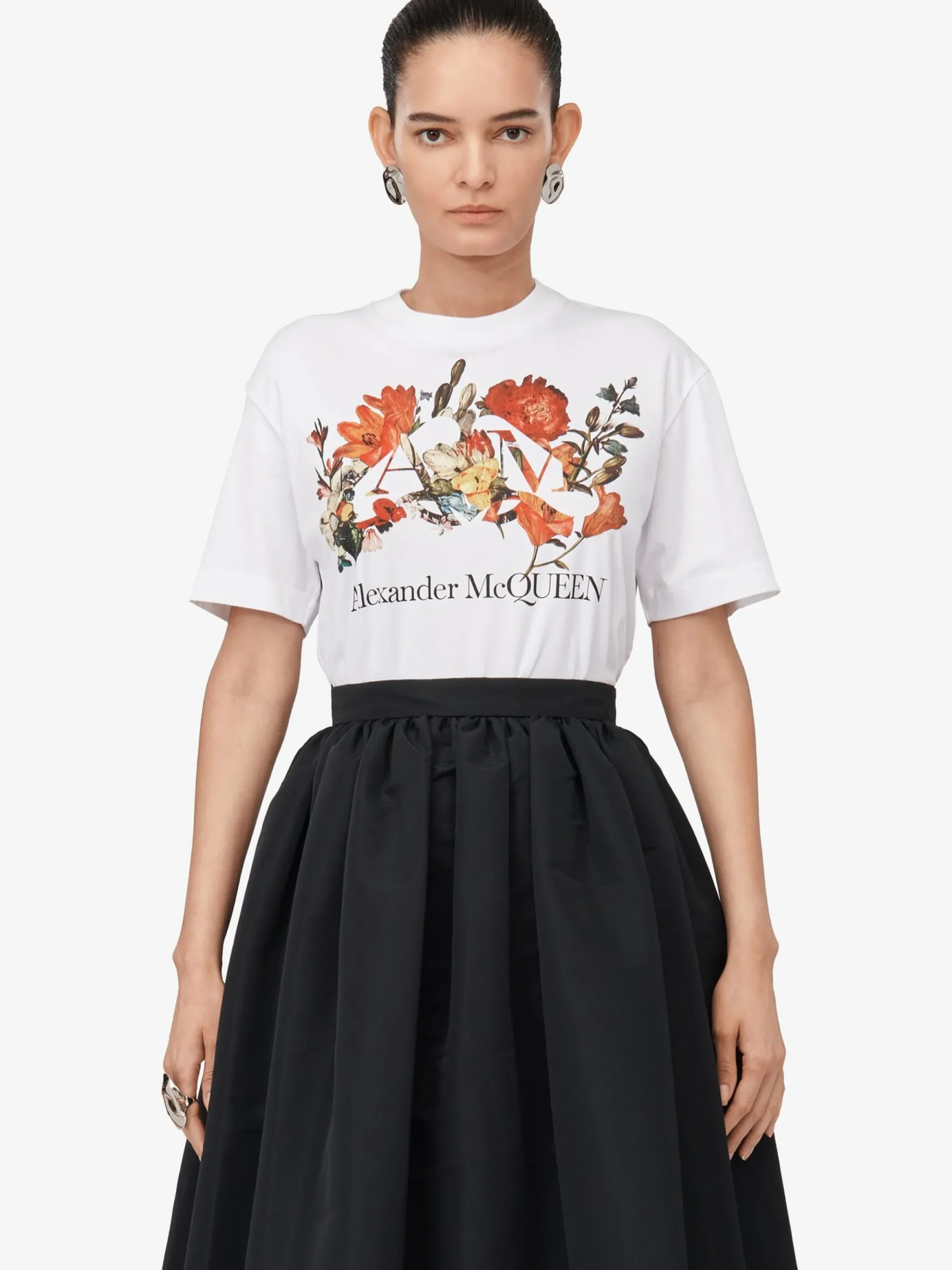 Women's Dutch Flower Logo T-shirt in >Alexander McQueen Best