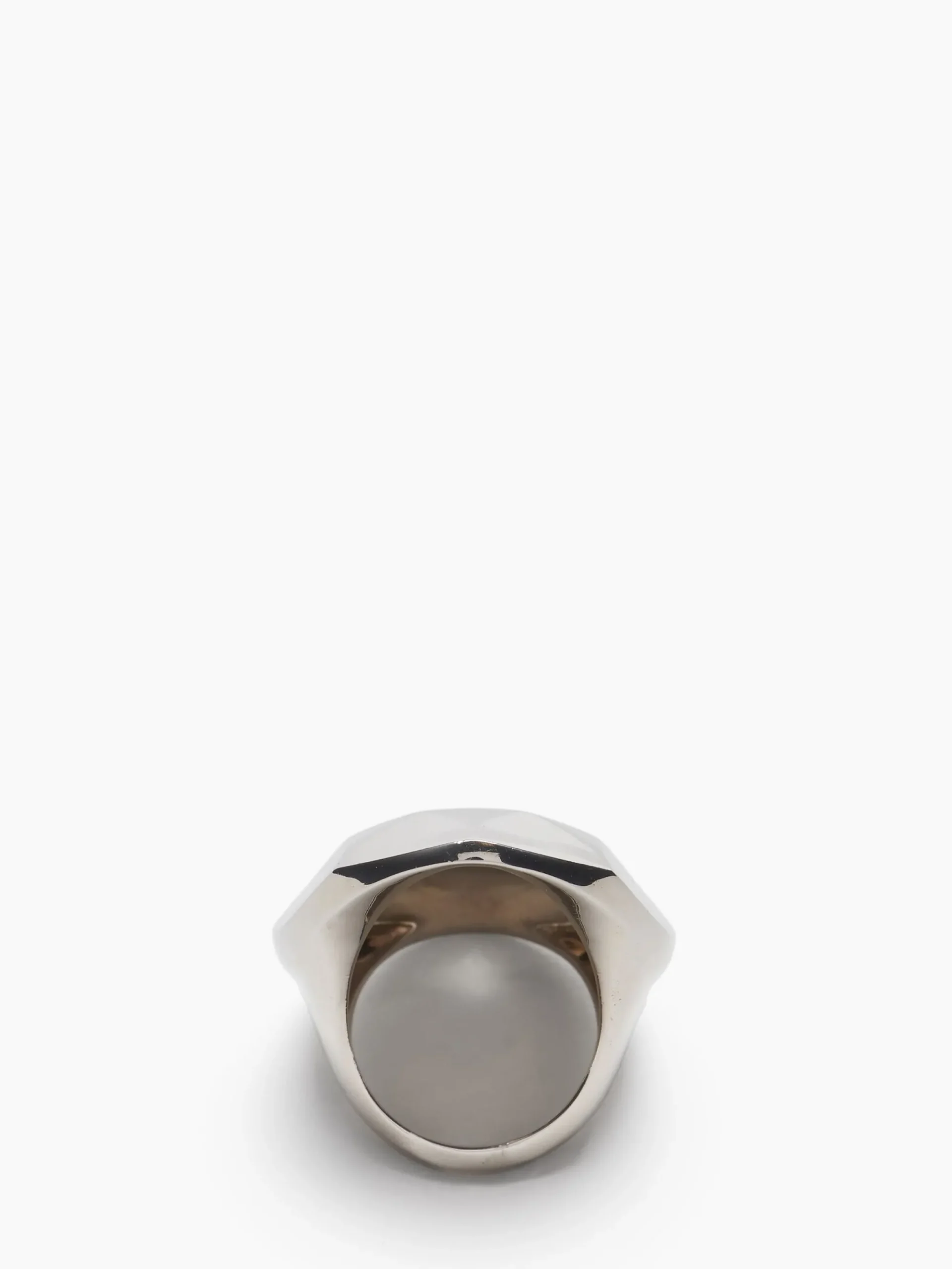 Women's Elongated Faceted Ring in >Alexander McQueen Shop