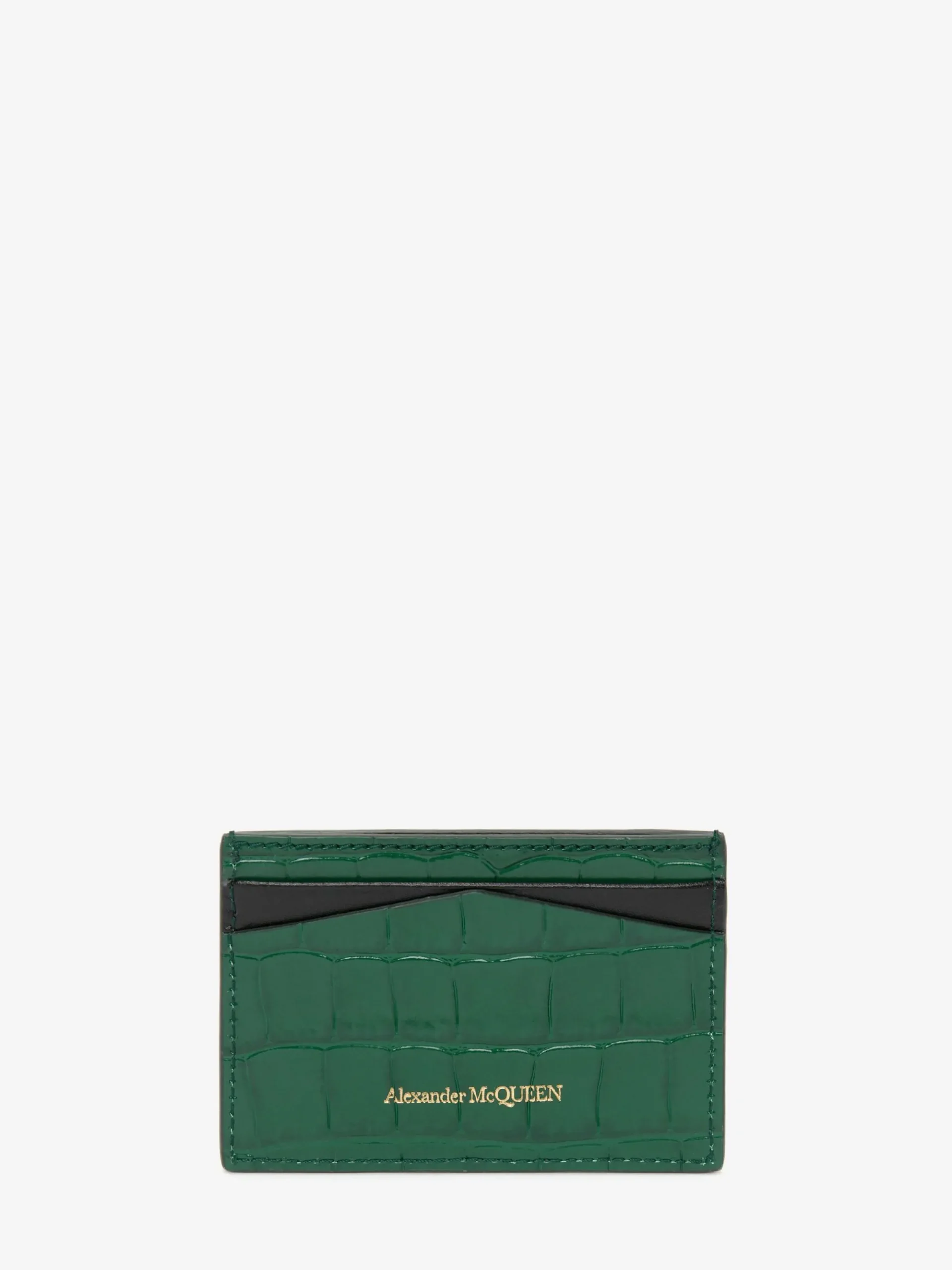 Women's Embossed Croc Card Holder in >Alexander McQueen Outlet