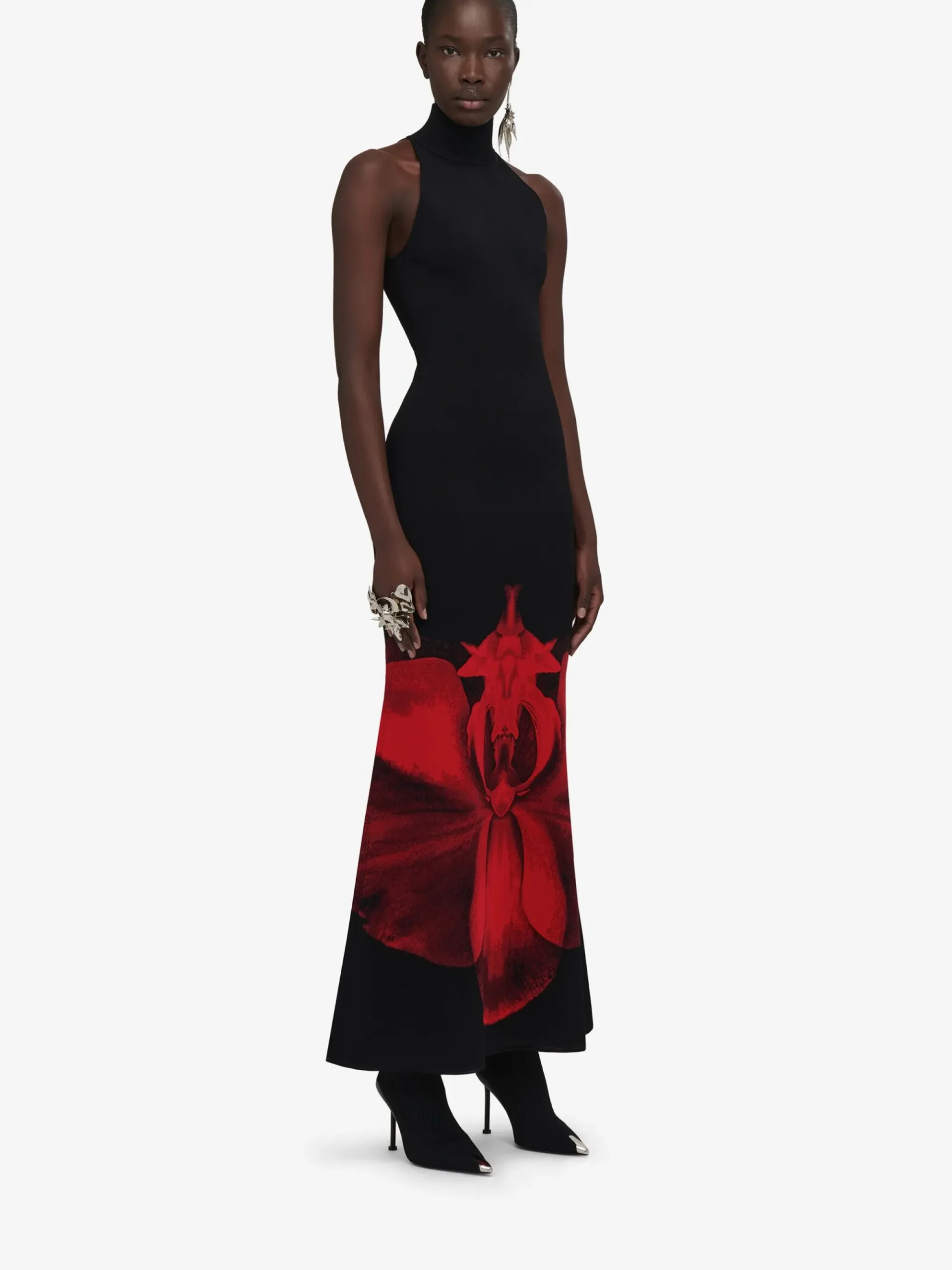 Women's Ethereal Orchid Long Dress in >Alexander McQueen Discount