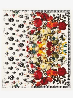 Women's Floral Classic Skull Foulard in >Alexander McQueen Cheap