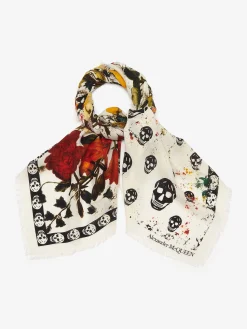 Women's Floral Classic Skull Foulard in >Alexander McQueen Cheap