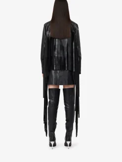 Women's Fringed Biker Jacket in ><noscript><img width=