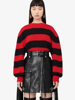 Women's Fringed Biker Mini Skirt in ><noscript><img width=