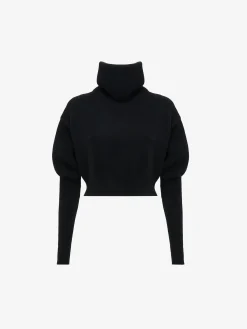 Women's Funnel Neck Knit Jumper in >Alexander McQueen New