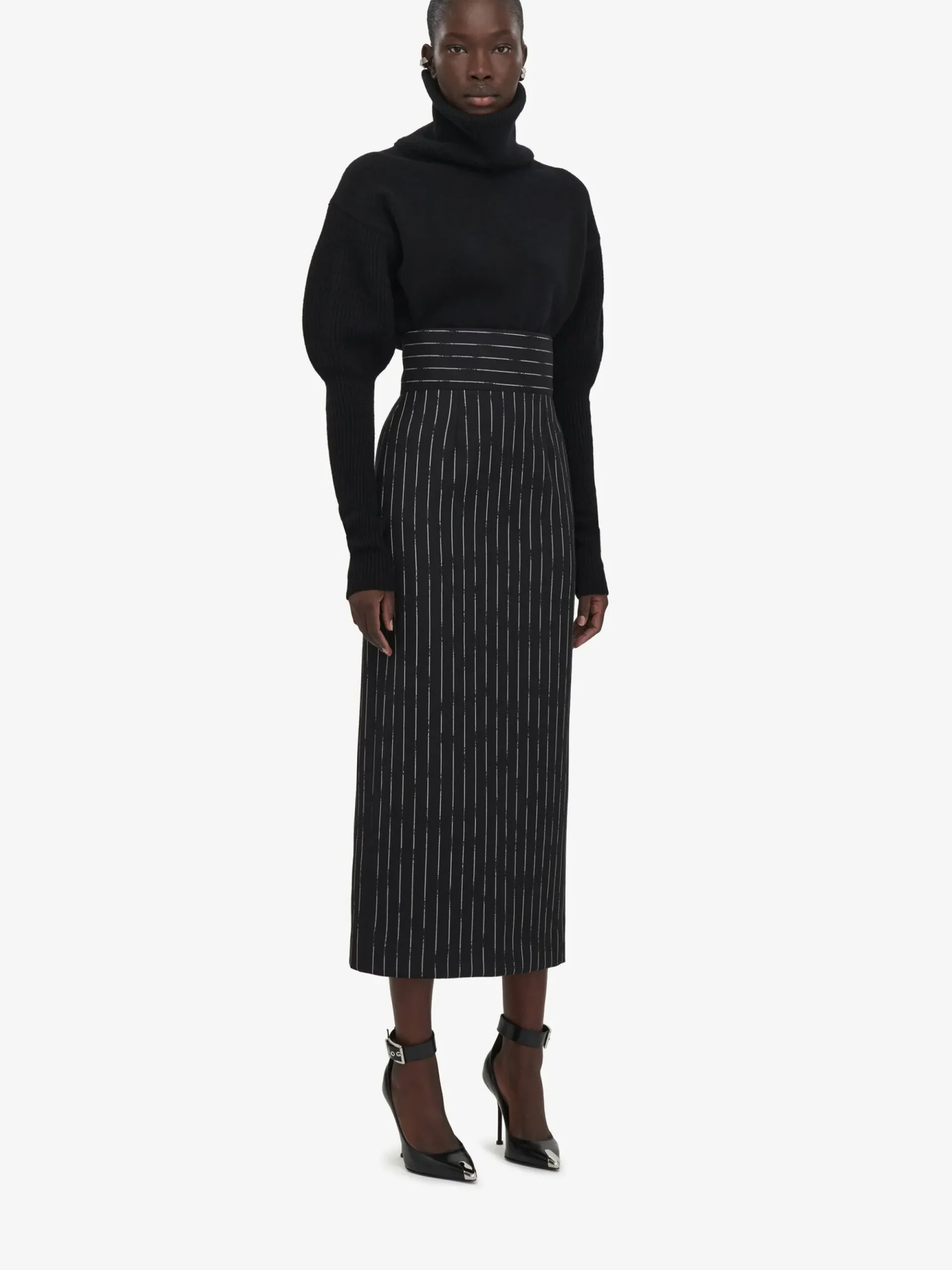 Women's Funnel Neck Knit Jumper in >Alexander McQueen New