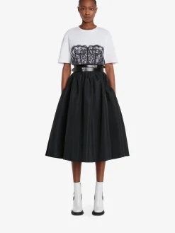 Women's Gathered Midi Skirt in >Alexander McQueen Best