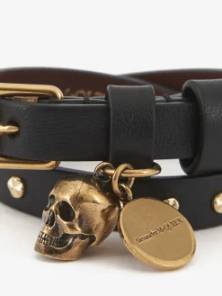 Women's Hammered Studs Double-wrap Bracelet in ><noscript><img width=